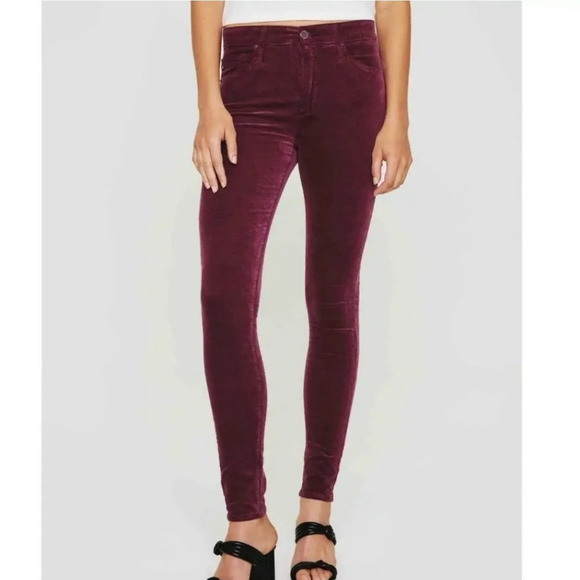 Adriano Goldschmied The Farrah Skinny Velvet Jeans Size 24R - Picture 2 of 9